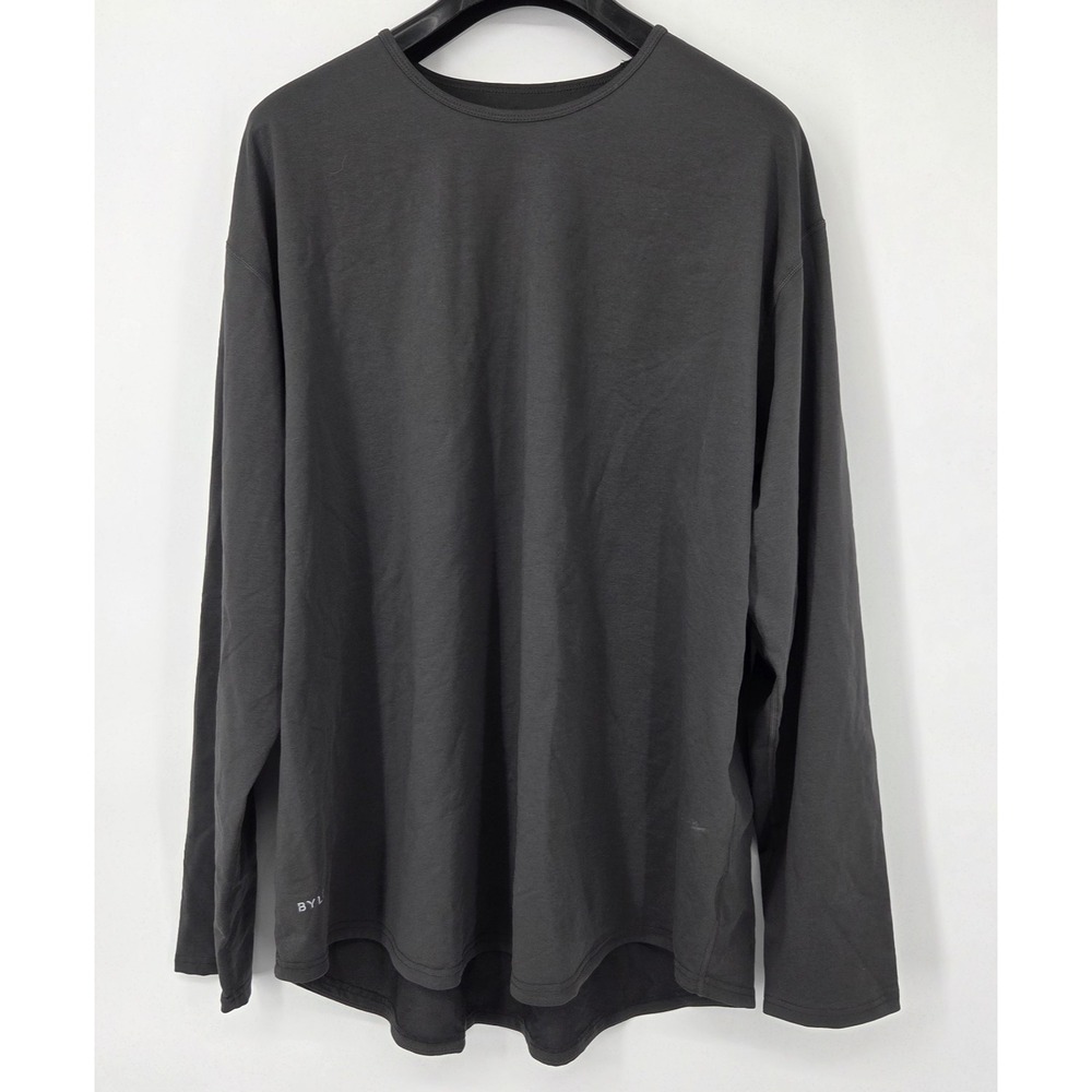 NEW BYLT Drop Cut Lux Long Sleeve Shirt Men's 3XL Dark Gray Performance NWT